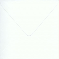 Billede: kuvert 17x17cm hvid med spidslukning, 20 stk.
