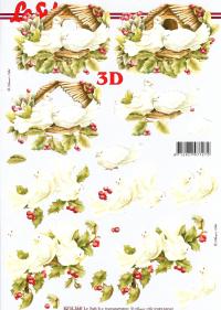 Billede: 2 hvide duer, nouvelle, tilbud