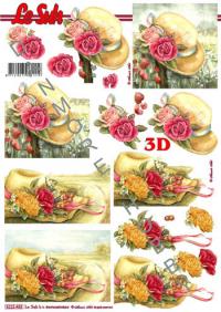 Billede: damehat med blomster, nouvelle