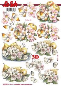 Billede: blomster og frugt, nouvelle