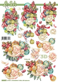 Billede: blomster i julekugler, nouvelle