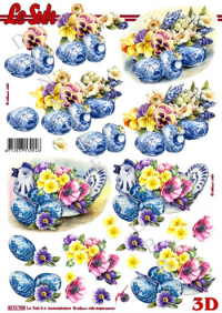 Billede: porcelænsæg og blomster, nouvelle