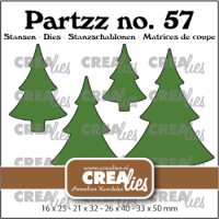 Billede: skæreskabelon 4 juletræer, CLPartzz57 Partzz 57, CreaLies