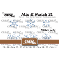 Billede: skæreskabelon iskrystaller der ikke bliver skåret ud, men kun laver stitch, CLMix21 Mix & Match, CreaLies
