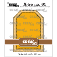 Billede: skæreskabelon ATC tag med dots, Dies Crealies X-tra stansen 61
CLXtra61 58,5 x 83,9mm - 63,5 x 88,9 mm
