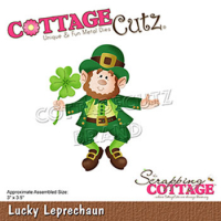 Billede: skæreskabelon heldig dværgtrold, Dies CottageCutz CC-588, Lucky Leprechaun