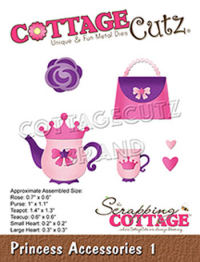 Billede: skæreskabelon Dies CottageCutz CC-610 Prinsesse ting, Princess Accessories 1