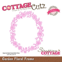 Billede: skæreskabelon Garden Floral Frame, cce-112, cottage cutz, førpris kr. 149,00, nupris