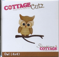 Billede: Skærestencil CottageCutz dcc4x4-001 ugle, førpris kr. 165,00, nupris