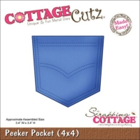 Billede: skæreskabelon lomme, Peeker Pocket (4x4) Dies CottageCutz CC4x4-322, førpris kr. 150,00, nupris
