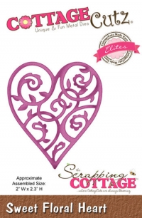 Billede: skæreskabelon Sweet Floral Heart, 2, førpris kr. 92,00, nupris
