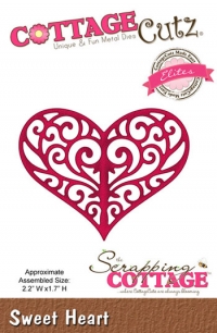 Billede: skæreskabelon Sweet Heart, 2,2, førpris kr. 99,00, nupris
