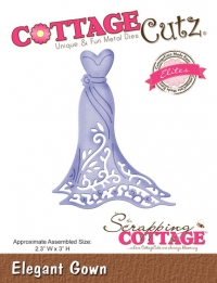 Billede: Elegant Gown, selskabskjole, 2,3x3, cottage cutz, førpris kr. 110,00, nupris