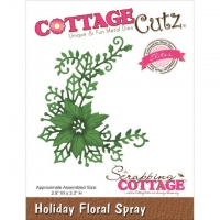 Billede: skæreskabelon julestjerne, COTTAGECUTZ DIES, Holiday Floral Spray, førpris kr. 118,- nupris