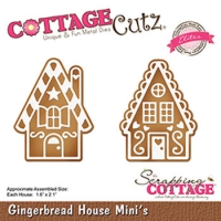 Billede: skæreskabelon mini honningkagehus, cce-514, 4x5,33cm, cottagecutz, førpris kr. 145,00, nupris