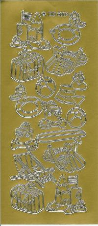 Billede: badeting, guld stickers