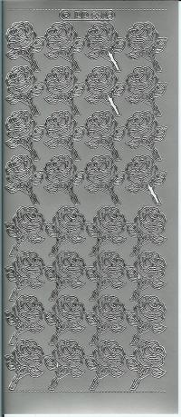 Billede: roser, sølv stickers