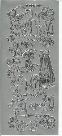 Billede: babybilleder, sølv stickers