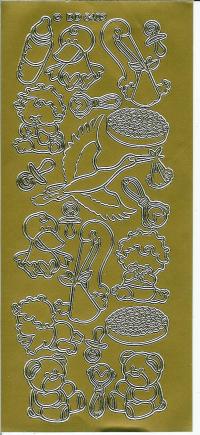 Billede: babybilleder, guld stickers