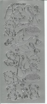Billede: babybilleder, sølv stickers