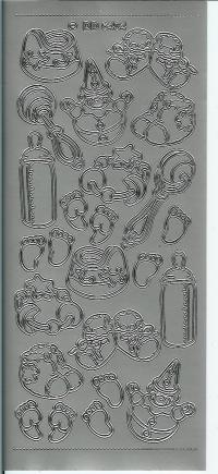 Billede: babybilleder, sølv stickers