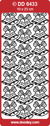 Billede: juleklokker/bryllupsklokker, guld stickers