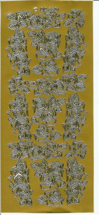 Billede: roser, guld stickers