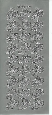 Billede: rosenhoved, sølv stickers