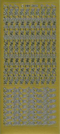 Billede: julekanter, guld stickers