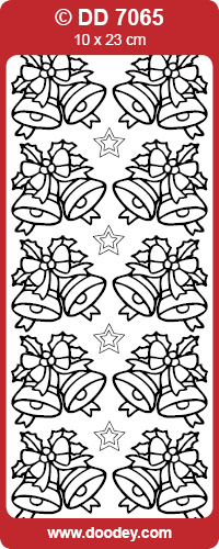 Billede: juleklokker guld, stickers