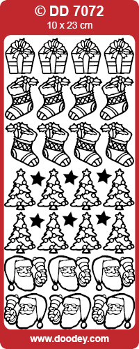 Billede: små julefigurer, guld stickers