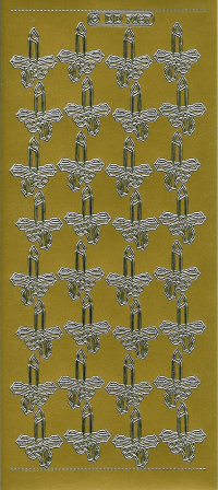 Billede: lysdekoration, guld stickers