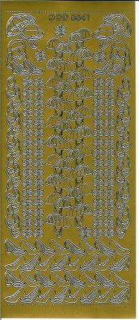 Billede: kvindekant, guld stickers