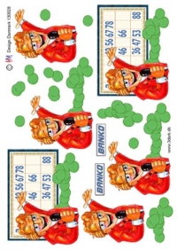 Billede: bankoopråber mand, hmdesign, førpris kr. 6,- nupris