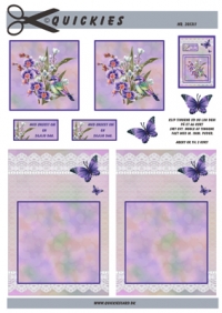 Billede: fugl i blomsterdekoration, quickies quick, quickies, førpris kr. 6,- nupris
