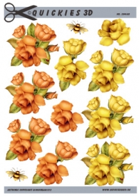 Billede: gyldne blomster, quickies, førpris kr. 6,- nupris