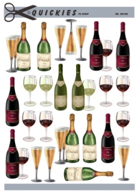 Billede: champagne, rødvin og hvidvin med glas, quickies