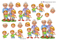 Billede: bedste/oldeforældre med børne/oldebørn, hm-design