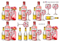 Billede: pink gin og tonic, hm-design