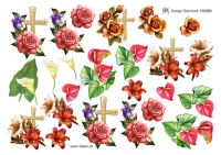 Billede: 8 små blomsterbilleder, hm-design