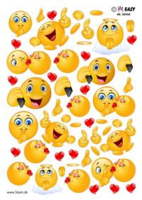 Billede: glade og smilende smileys, hm-easy