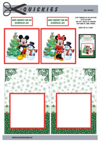 Billede: mickey og minnie sammen med en snemand, quickies quick
