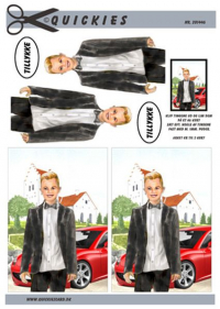 Billede: konfirmand dreng ved bil og kirke, quickies quick