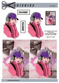 Billede: ung kvinde lytter til musik, quickies quick