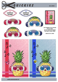 Billede: 2 stk. ananas der hører musik, quickies quick