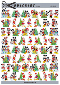 Billede: små julebilleder med disneyfigurer, ca. 3 cm høje, quickies scrap