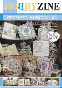 Billede: hobbyzine stempel special 2 incl. gratis hjertestempel, 4 baggrundspapirer samt mange mønstre til syning og hobbydots stickers