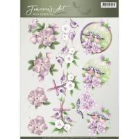 Billede: blomster og fugle, jeanine's art