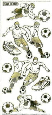 Billede: fodboldspiller, transperant/guld stick