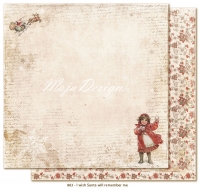 Billede: 1 ark dobbeltsidet karton, I wish Santa will remember me, maja design